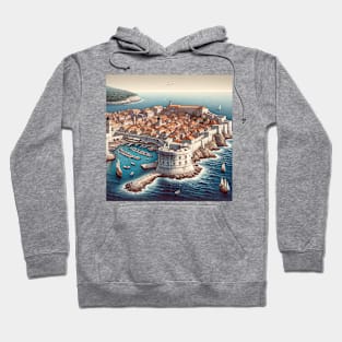 Dubrovnik Illustration Croatia Hoodie